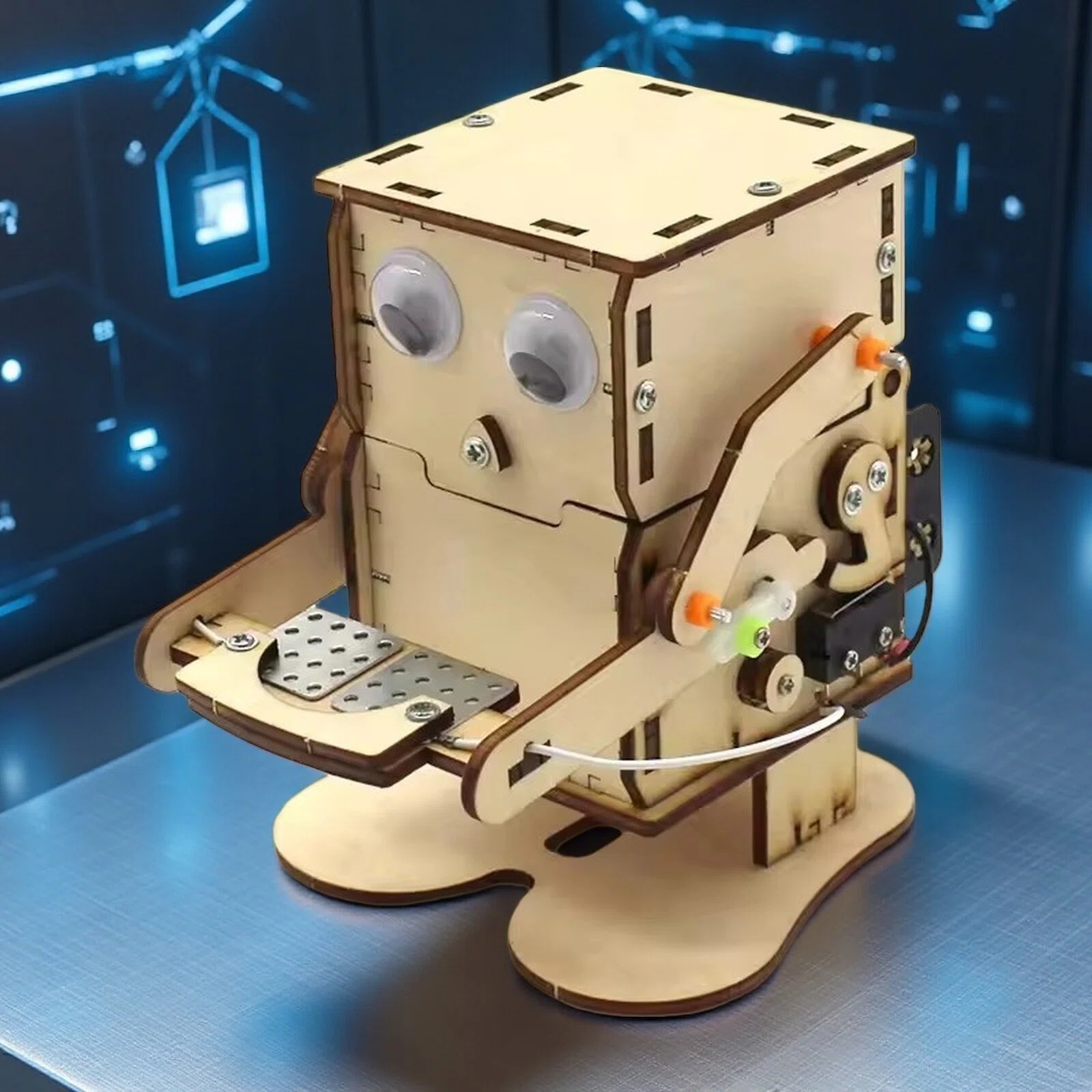 Science Robot - DIY Coin swallowing robot Coin Eating