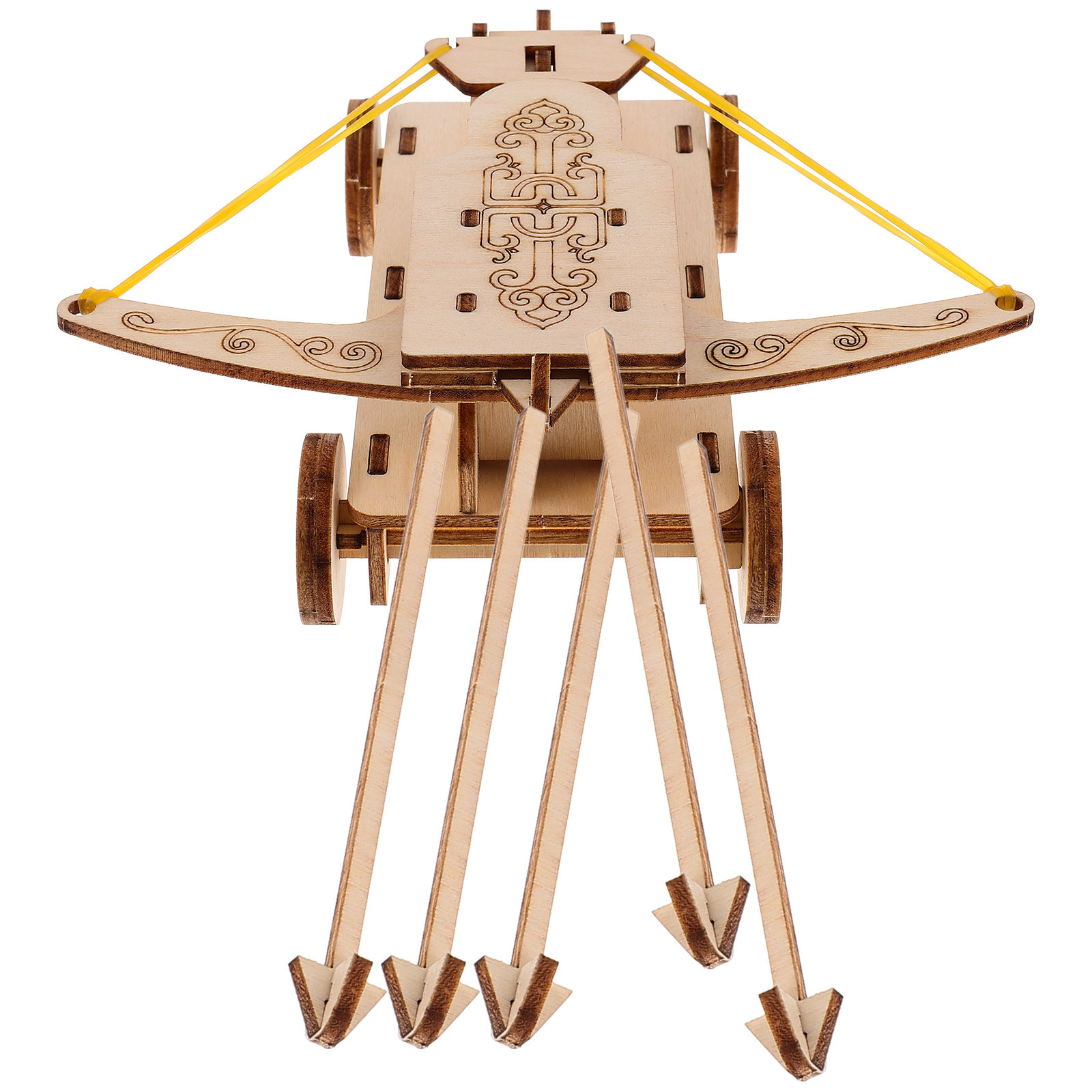 Science Toy - 1Set Wooden Catapult Chariot DIY Assembly