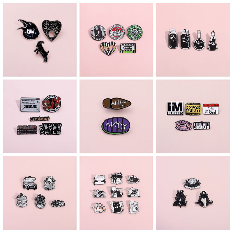 Gothic Punk Quotes Enamel Pins - مراجعة Science Buddies وسعره