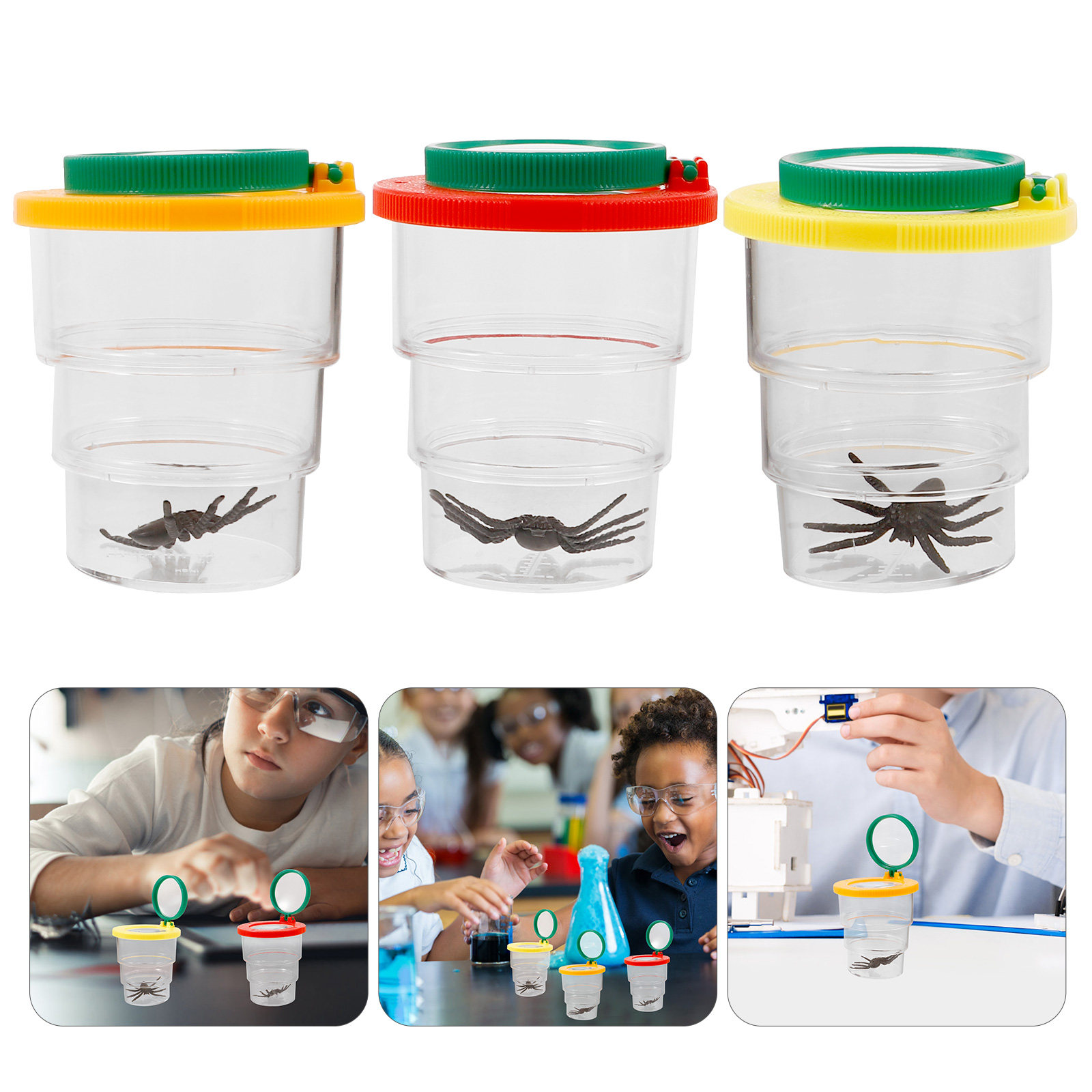 3Pcs Student Magnifying Observ - مراجعة Science Toy وسعره