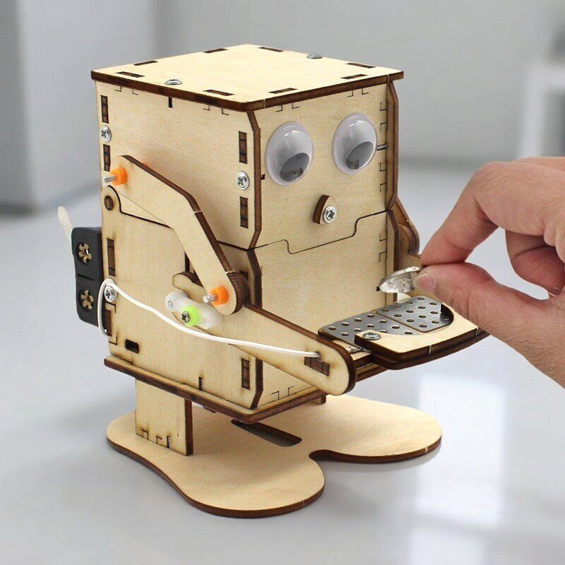 Wooden Assemble DIY Robot Eati - مراجعة Science Robot وسعره