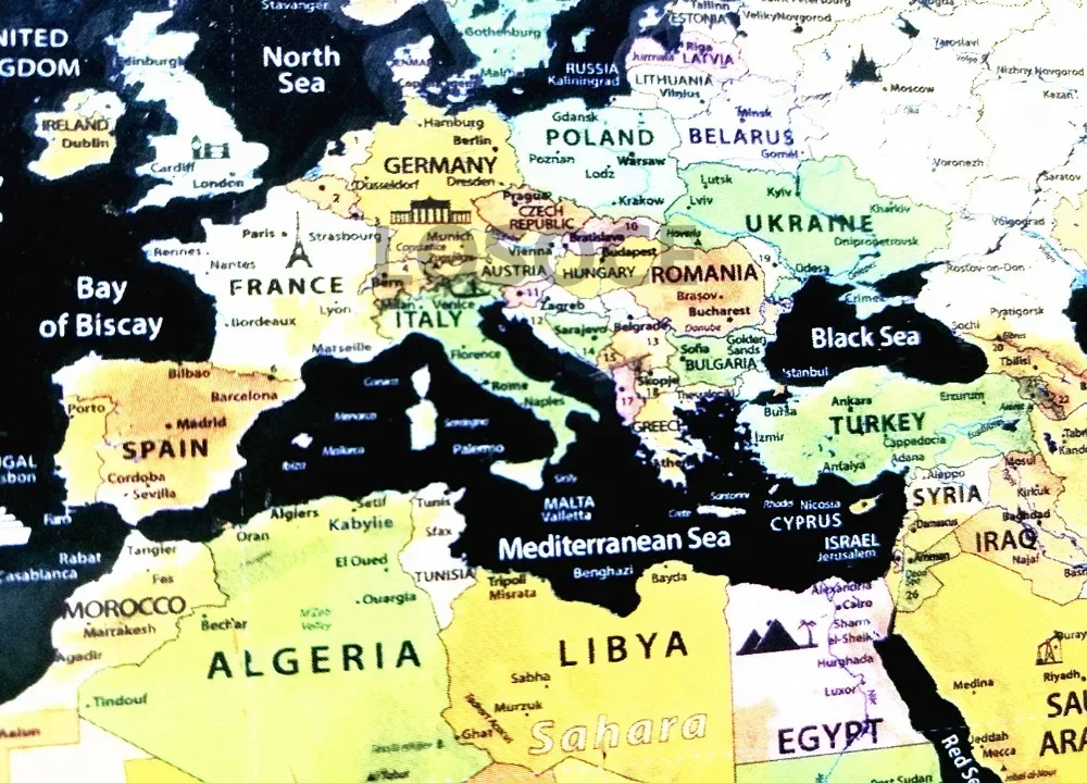 New Deluxe Travel Scratch Worl - مراجعة Star Map Poster وسعره