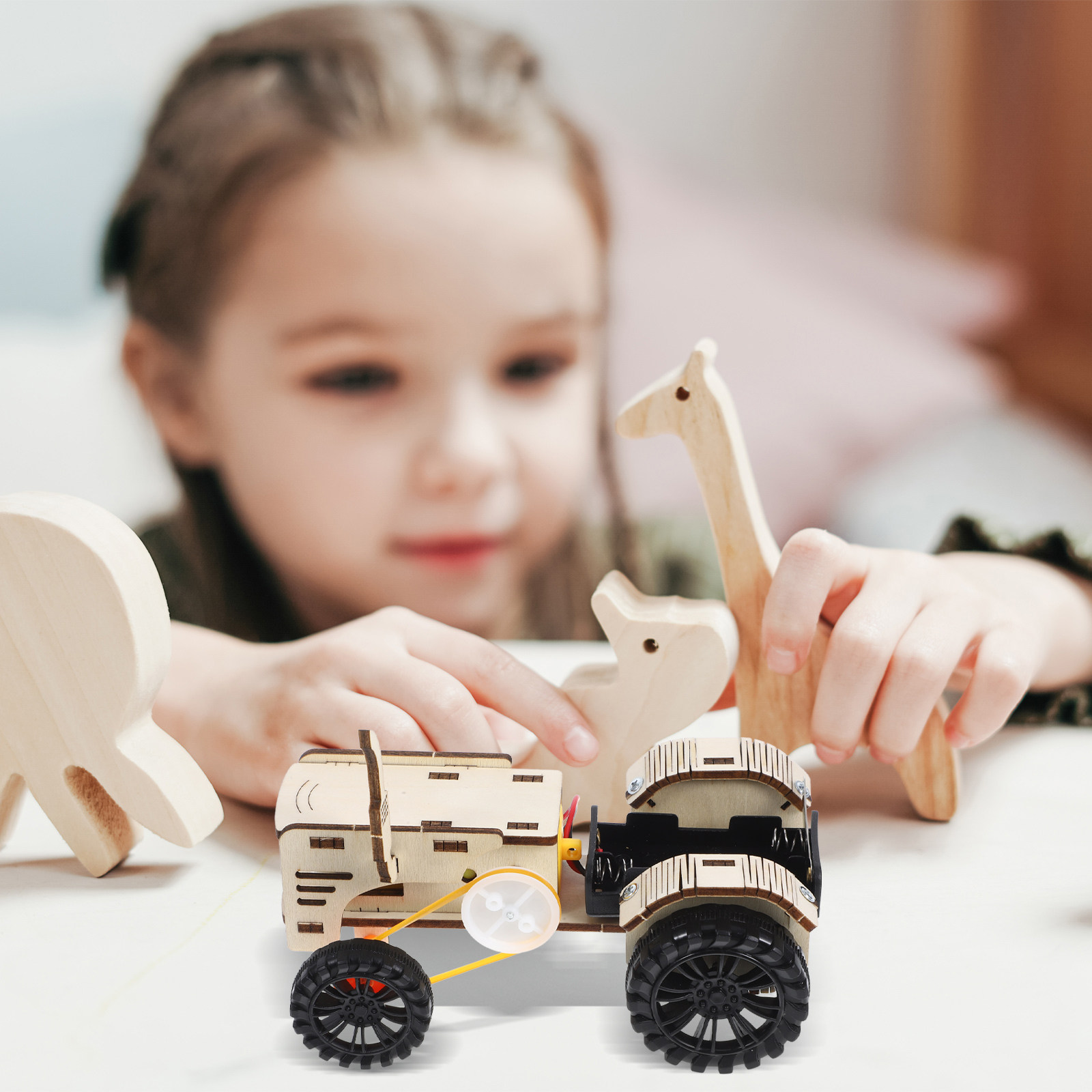 1Set DIY Tractor Science Exper - مراجعة Science Project Diy وسعره