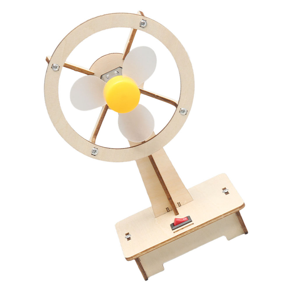 1Set Wooden Fan DIY Assembly M - مراجعة Science Experiment وسعره