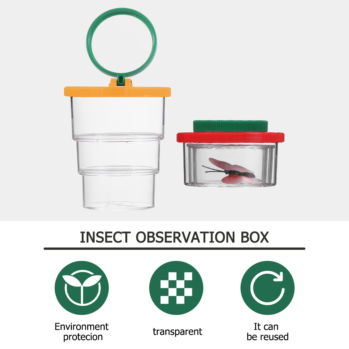 2Pcs Observation Box Bug Viewe - مراجعة Science Toy وسعره