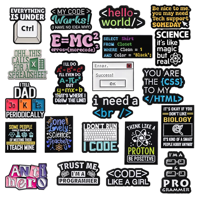 Program Code Sets Enamel Pins  - مراجعة Science Bob وسعره
