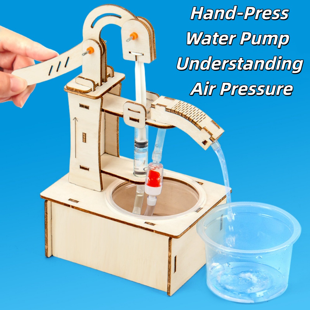 Wooden DIY Hand Pump Well Mode - مراجعة Science Project Diy وسعره