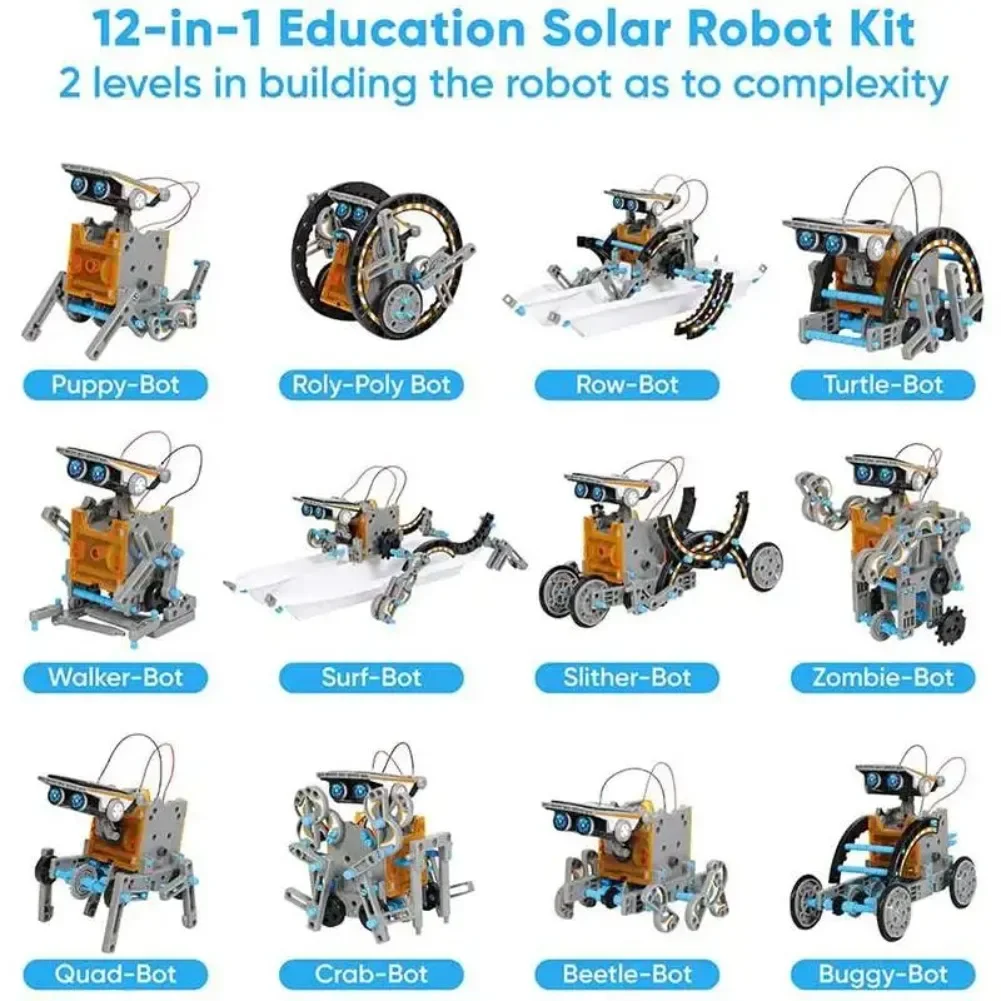 13 in 1 Solar Powered Robot Sc - مراجعة Science Project Diy وسعره